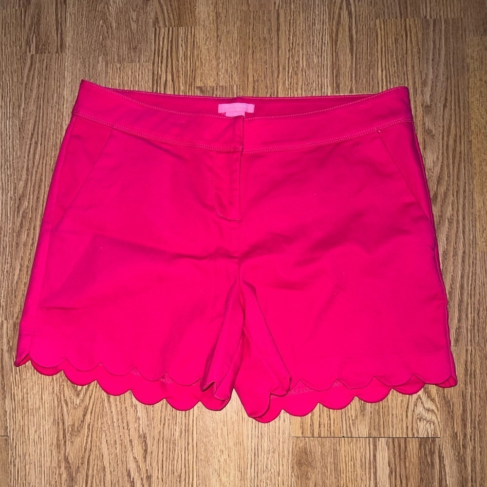 Pink Scalloped Shorts